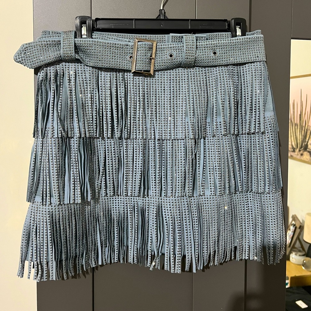 Sparkling fringe skirt